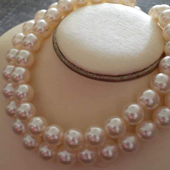 Classy Vintage Double Strand Pearl Necklace S132 - Picture 10 of 13
